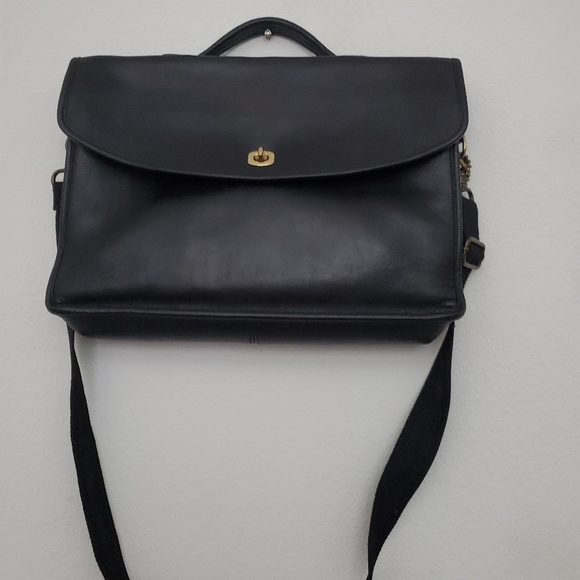 Coach Bags Vintage Coach Black Leather Briefcase Poshmark